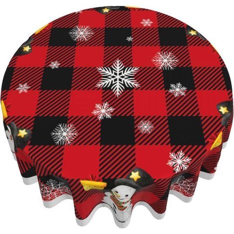Christmas Round Polyester Tablecloth - 150 cm - Multicolor - Washable - Stain Resistant - Waterproof (1/5)