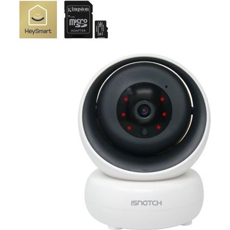 ISNATCH Telecamera IP motorizzata da interni Wi-Fi HD 1080p - HEYCAMPLUS 67689420 128GB