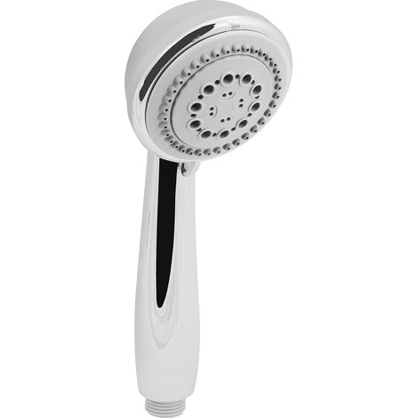 Douchette à main Arielli New TECB3478 Ø 80 mm Chrome/Gris - 4 jets : Normal, Doux, Massage - Stop eau & Anti-calcaire, Économiseur d'eau Eco (1/5)