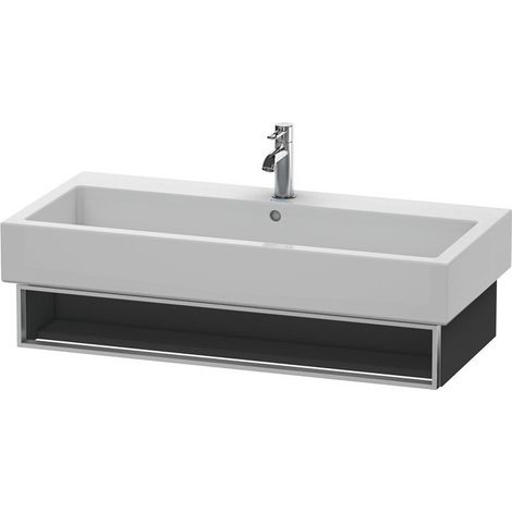 Pensile Duravit Vero Vanity 6007, con 1 scomparto aperto incl. portasalviette, 950 mm, Colore (anteriore/corpo): Grafite opaco Decor - VE600704949