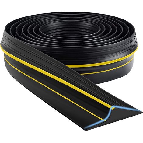Joint d'étanchéité universel en caoutchouc pour porte de garage, bande de remplacement coupe-froid pour bas de porte, étanche, 3 m de long (1/5)
