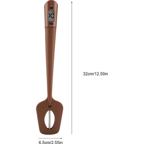 Sicherer, langlebiger Silikon-Lebensmittel- und Kaffeeschaber, elektrischer Thermometer-Rührer (1/5)