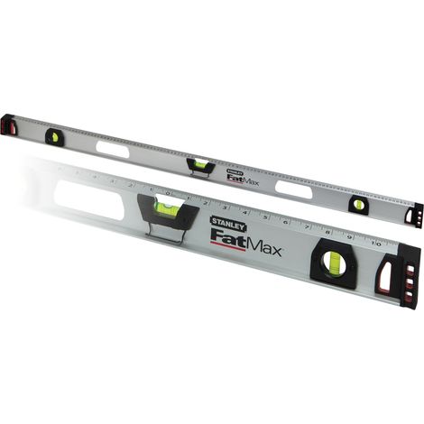 Stanley – Niveau à bulle magnétique 120 cm – Corps en aluminium – Précision ±0,5 mm/m – Aimants extra-forts – Embouts absorbant les chocs
