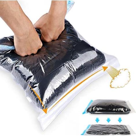 Filiyano – organisateur pour la maison – Sacs de compression - Accessoires de voyage (lot de 12), gain de place, sans aspirateur ni pompe, accessoire (1/5)