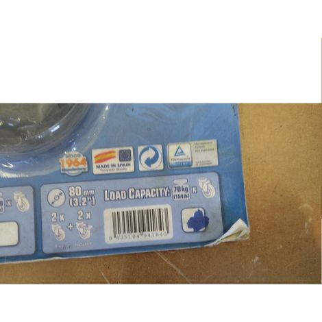 Roues D80mm pour étagère de rangement capacité de charge 70kg