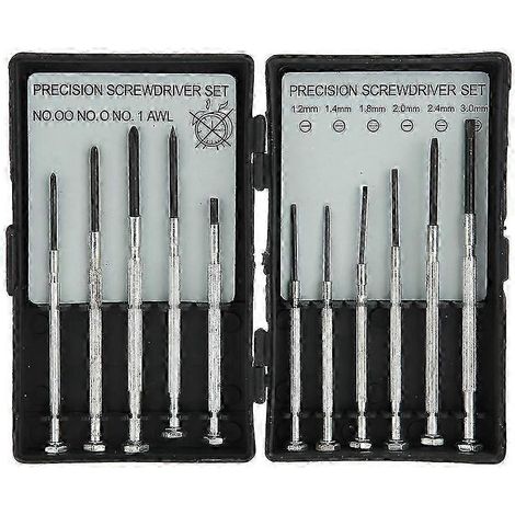 Kit de tournevis de précision 11 en 1, mini tournevis inclus, compatible avec la réparation de lunettes et d'appareils électroniques, et compatible avec les montres PD. WHBYV (1/4)
