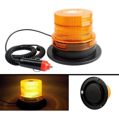 Plafonnier LED jaune pour voiture, voyant d'avertissement antidéflagrant pour bus scolaire, signal lumineux stroboscopique circulaire (1/5)