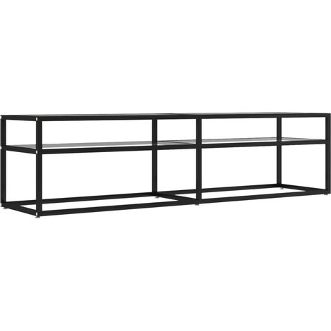 Mobile TV multimediale scaffale per televisione televisione buffet sala da pranzo soggiorno camera da letto trasparente 160 x 40 x 40,5 cm vetro temperato trasparente 020028496