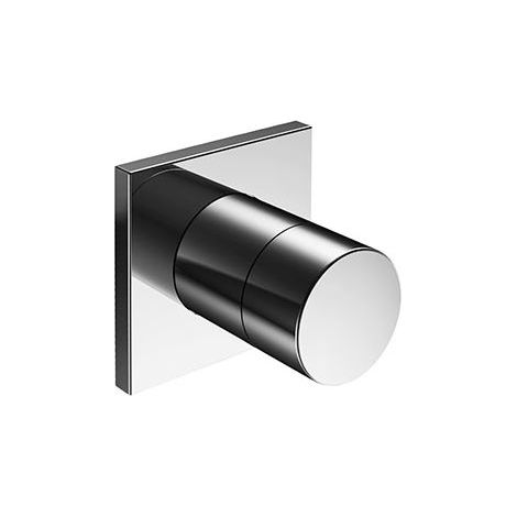 Raccord Keuco IXMO 59541, robinet d'arrêt pour montage encastré DN15, rosette carrée, poignée IXMO Pure, Coloris: Chrome noir poli - 59541120002 (1/2)
