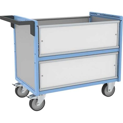 Carrello contenitore industriale per prodotti chimici - Piano 835x465mm - Carico max 250kg - 800726112