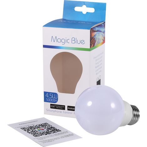 Ampoule Led Bluetooth - RGBW - 4,5 W - Contrôle Mobile Sans Fil - Température Couleur Réglable - Fonction Musique et Minuterie - 1 Pièce (1/5)