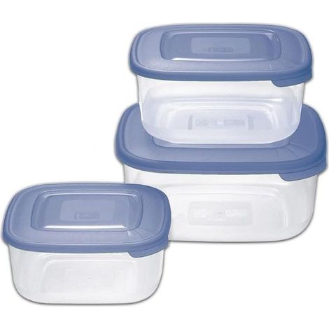 CONTENITORE QUADRO IN PLASTICA SET 'FRIGO BOX' nuvola - TONTARELLI
