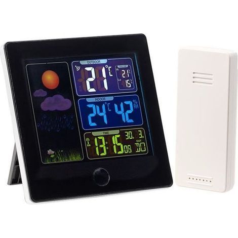 Weather Station & Clock - INFACTORY - FWS-260 - Outdoor Sensor - Black - Indoor (1/4)