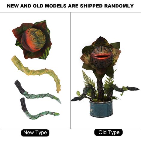 Figura de piraña flexible y decorativa de resina con tentáculos móviles – Decoración de Halloween para películas, flores, arte, jardín – 1 pieza, alta calidad, colorida (1/5)