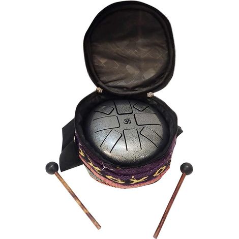 Signes Grimalt Metal Drum complète Natura Black Music Instrument - 8x17x17cm (1/4)