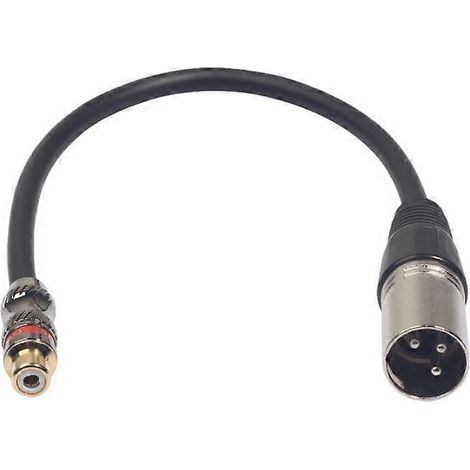 Câble RCA femelle vers XLR mâle, convertisseur audio XLR vers RCA - 30 cm (1/5)