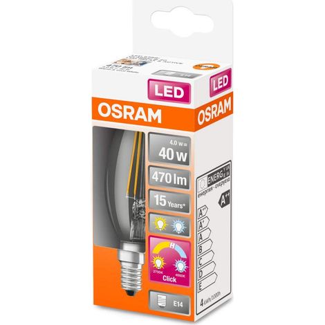 Lot de 4 x Ampoule LED Culot: E14 Du blanc chaud au blanc froid 2700 K 4 W équivalent à 40 W RELAX and ACTIVE CLASSIC B (1/5)