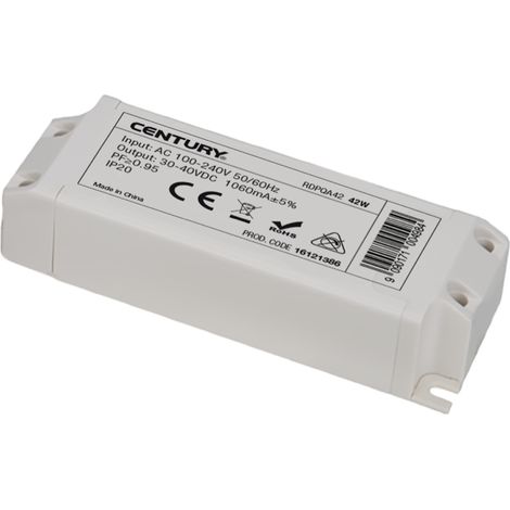 Alimentatore per pannelli P-quadro 230V 42W IP20 Century RDPQA42
