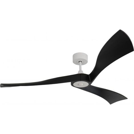 Twist, Ventilateur déstratificateur d'air, pales bois noir 166 Cm Moteur blanc, sans lumière (1/3)