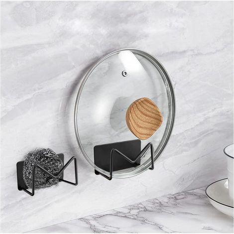 Confezione da 2 portaspugne autoadesivi, portaspugne per lavello da cucina in acciaio inox 304, portaspugne senza foratura per scolapiatti (1/4)