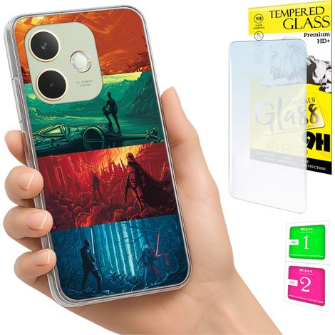 Custodia per Oppo A5 Pro con cover fotografica e vetro temperato 9H. (1/5)
