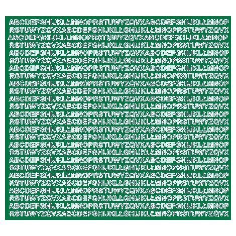 Lettere adesive autoadesive da 5 mm, lucide, verdi. (1/2)