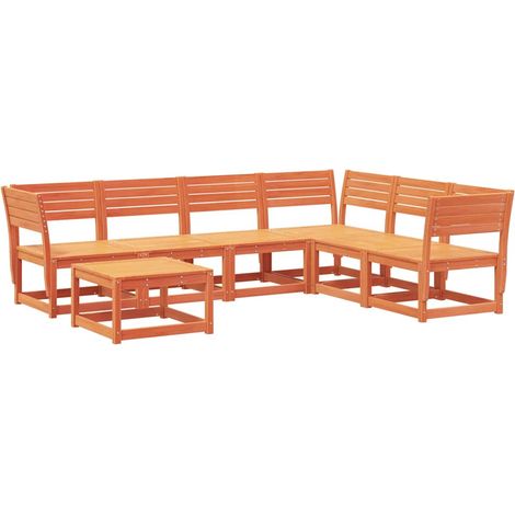 Maison Exclusive - Juego de muebles jardín 7 pzas madera maciza p (1/5)