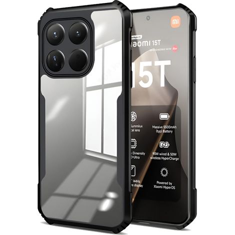 Schutzhülle für Xiaomi 15T, stoßfest, Hybrid, schwarz (1/5)