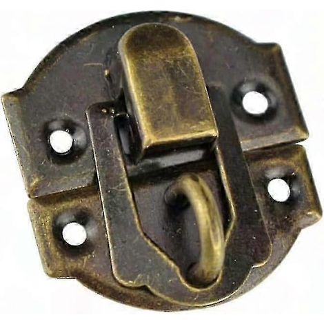 Coffret de 10 cadenas anciens style rétro, fermoirs et loquets pour tiroirs, valises et boîtes à bijoux, finition vintage. (1/5)