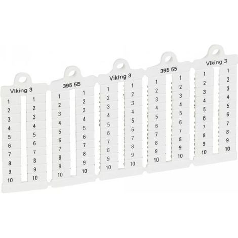 Legrand 039555 Placas marcadoras (x1000 bloque de terminales vertical paso 5 - 1 a 10