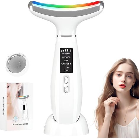 Appareil Massage Visage 7 LED, chaud/froid, EMS, 4 niv. (1/5)