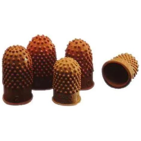 Rexel Doigtiers en caoutchouc orange lot de 10