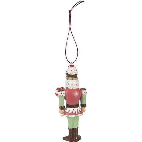 Suspension Casse-Noisette de Noël Décoration pour Sapin en Polyrésine Rouge 12 cm - PANGIVO (1/2)