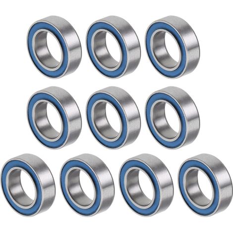 MR106-2RS 6x10x3mm Ball Bearings 10pcs Chrome Steel Blue (1/5)