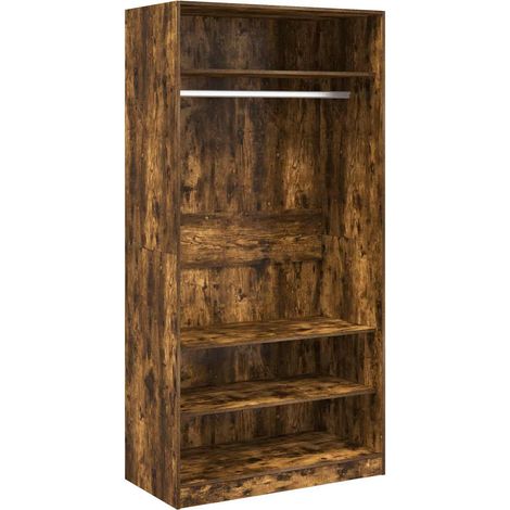 Maison Exclusive - Armadio Rovere Fumo 100x50x200 cm in Legno Multistrato