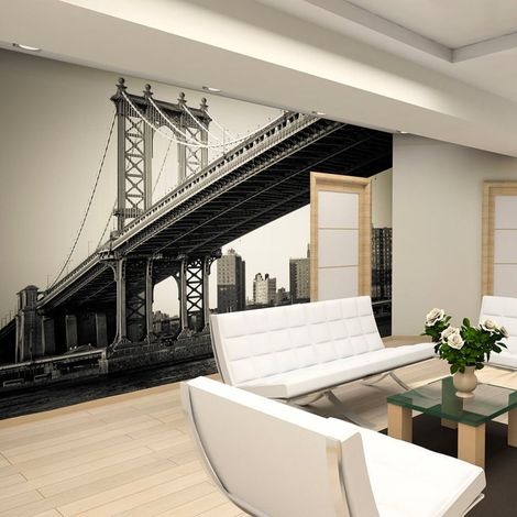 Papier peint pont de manhattan, new york - 400 x 309 cm (1/4)