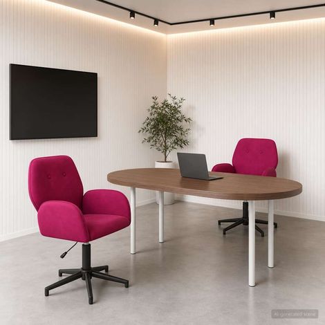 vidaXL Sedie da scrivania girevoli 2 pz 54 x 55 x 90 cm Rosso Vino (1/5)