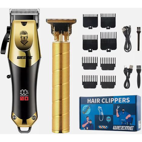 Tondeuse Électrique À Cheveux - Tondeuse Pour Barbe Et Poils Corps - Sans Fil Rechargeable Par USB - 150 Min Autonomie - Pour Hommes (1/5)