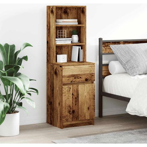 Nachttisch Altholz-Optik 39x35x125 cm Holzwerkstoff