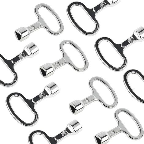10 Pcs Triangular Key for Trash Bin, Terminal Key, Tap Key, Bleed Key, Fire Brigade Accessories, Terminal (1/5)