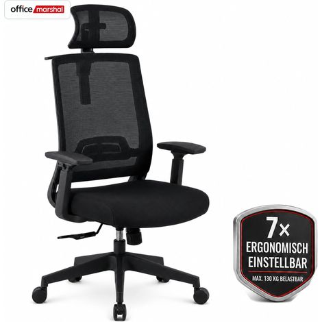 Bürostuhl Victor Ergonomischer Mesh-Schreibtischstuhl Schwarz (1/3)