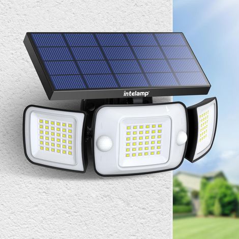 Lampe Solaire Exterieur with Double Capteur  Lumière Solaire Extérieure avec Détecteur de Mouvement,IP65 Eclairage Exerieur Solaire for Jardin, Garage (1/5)