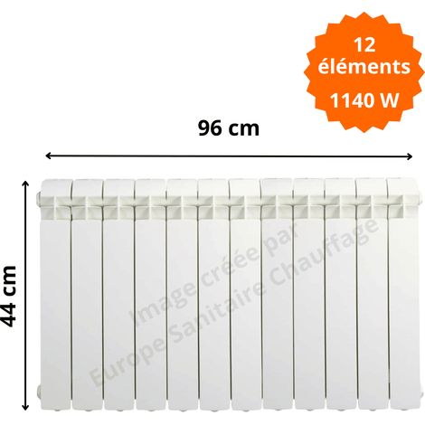 Radiateur aluminium horizontal H.44 x 96 cm VOX 350 Deville 1140 W (1/5)