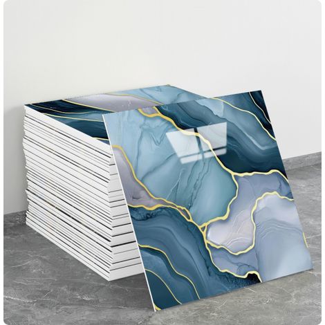 (10 Stück, 30×30 cm, Q109) Selbstklebende Wandaufkleber für Fliesen, Marmorstruktur, Wanddekoration, PET-Material, geeignet für Küchen, Badezimmer, Kamine und Waschküchen.