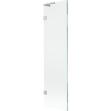 Mexen Lunar L Badewannen-Trennwand 1-flügelig 50 x 150 cm, transparent, gebürsteter Nickel - 897L-050-000-97-00 (1/5)