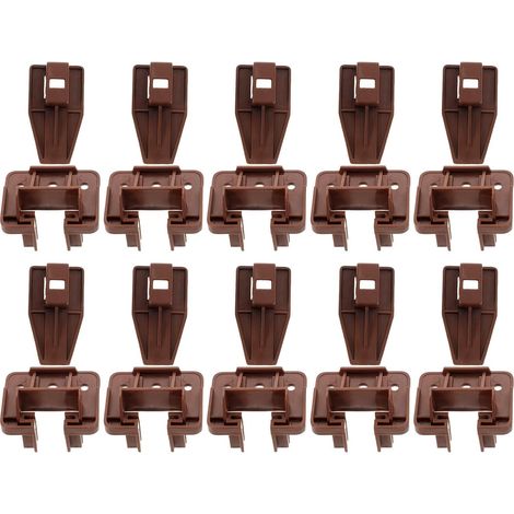 Kit de remplacement 10 jeux glissières et galets tiroir en plastique (1/5)