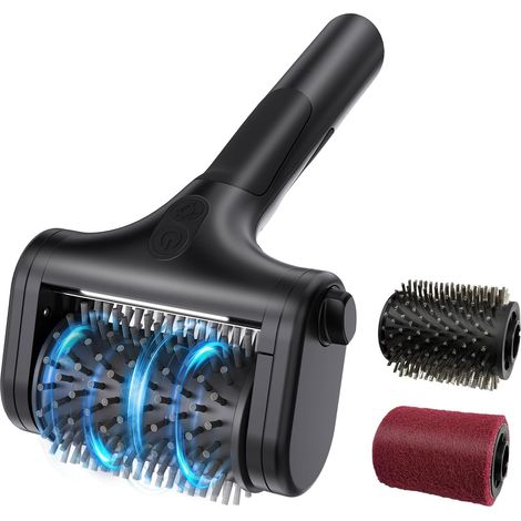 Brosse ÉLectrique Barbecue, 2 Vitesses(590TR/Min, 1000TR/Min), IPX7  2 Brosses Fournies Têtes acier/tissu amovible, éClairage LED, Brosse éLectrique Rechargeable pour Barbecue Extérieur Camping (1/5)