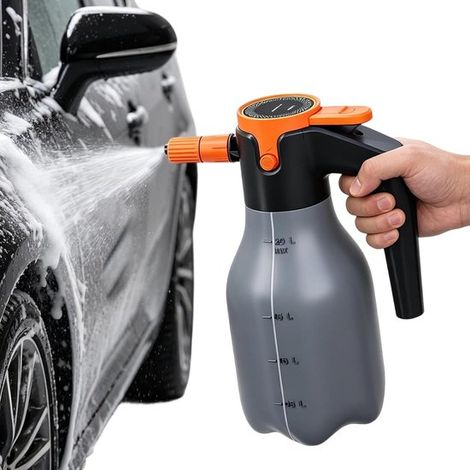 Pulverizador de espuma eléctrico,Accesorio para limpiadora de alta presión,Boquilla ajustable,Capacidad de 2 litros,Gris
