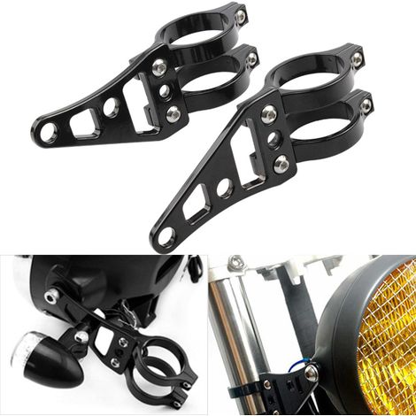 CNC motorcycle headlight bracket, 41mm diameter shock absorber, aluminum alloy mounting bracket