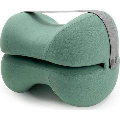 Cuscino 2 in 1 per ginocchia e caviglie con cinturino regolabile - Posizionatore per gambe pieghevole in memory foam per letti laterali, letti e divani, fodera lavabile, verde (1/5)